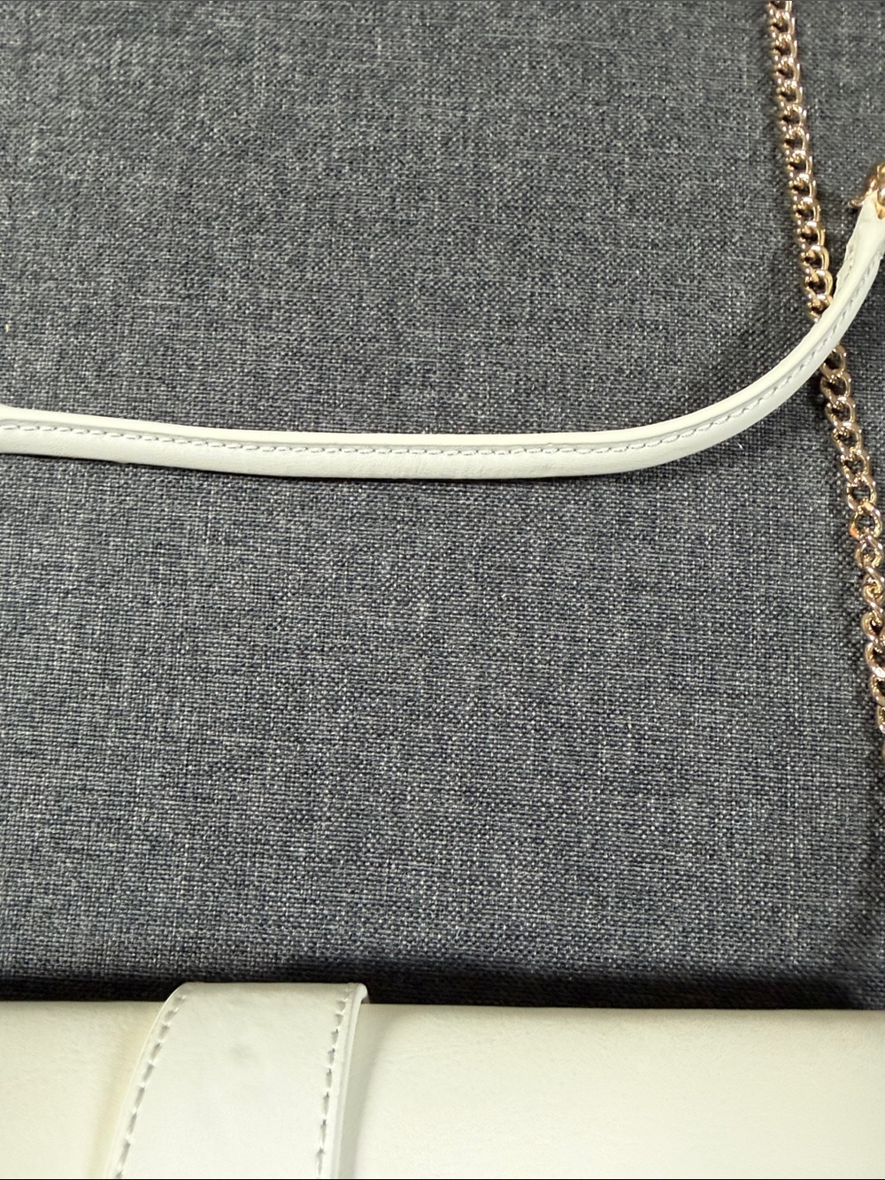 Talbots Natural Woven Satchel with White Leather Flap - Picture 7 of 16